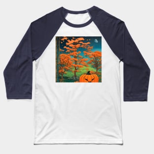 Halloween Pumpkin Fall in Japan Seasonal Feelings Baseball T-Shirt